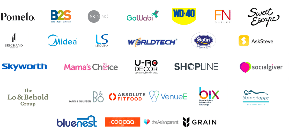 Our past clients, including Pomelo, B2S, SkinInc and WD-40