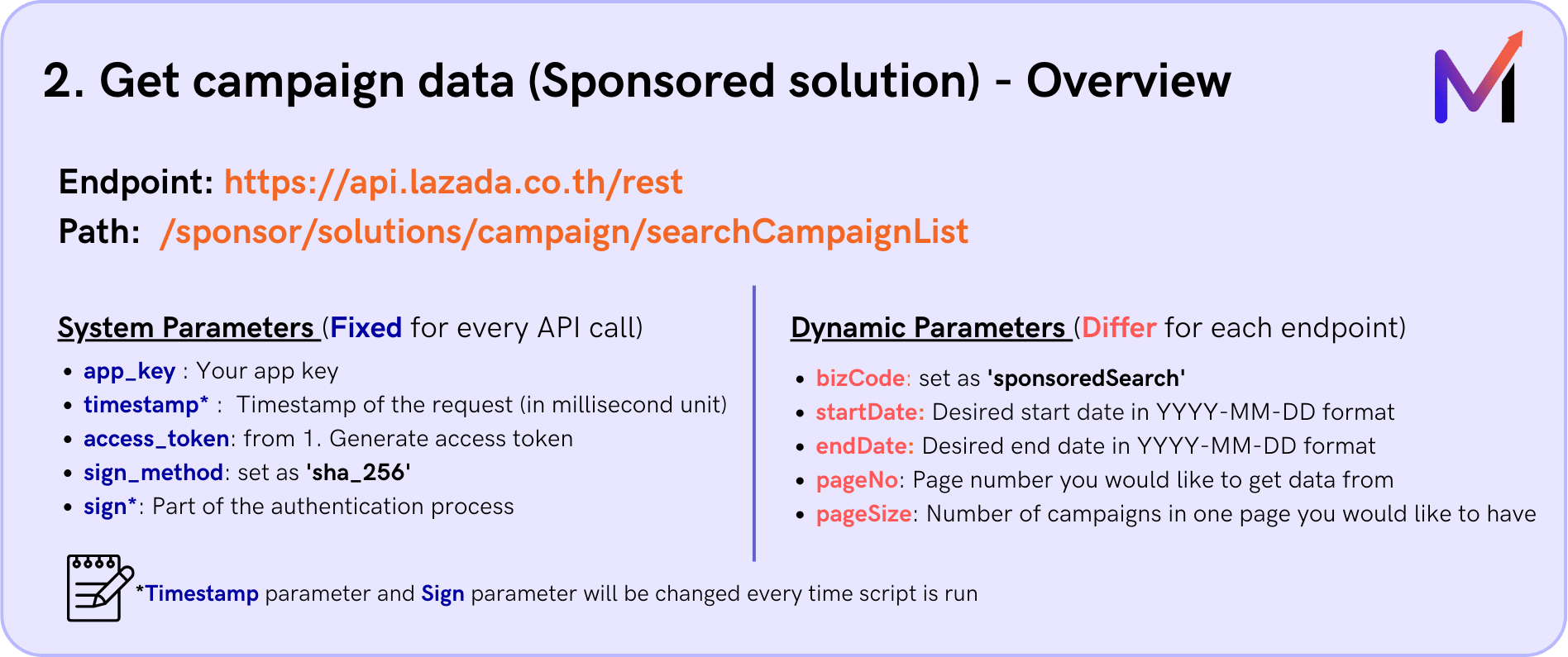 Overview on getting your Lazada campaign's data.